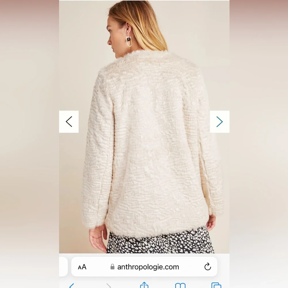 Anthropologie Fur by Unreal Fur Noemi Faux Fur Coat - Picture 5 of 5